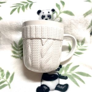 White Rope-Stitch Winter Sweater Mug